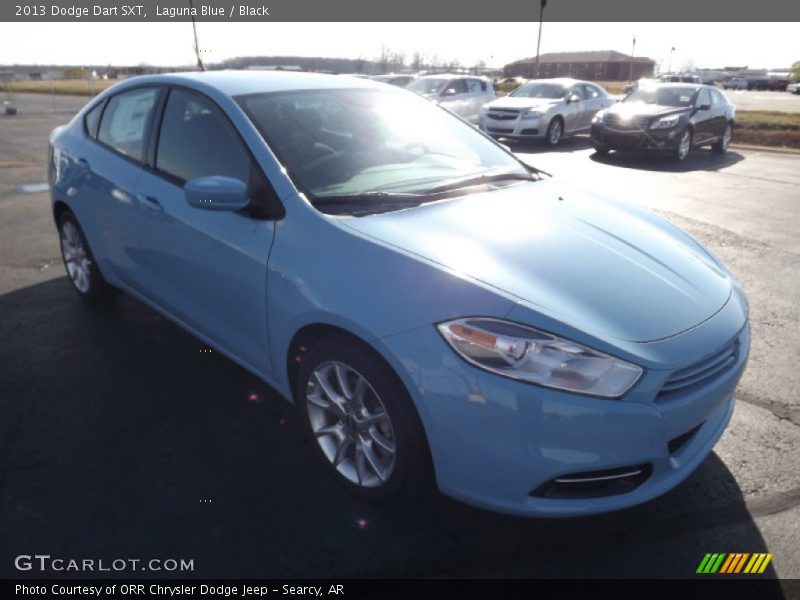 Laguna Blue / Black 2013 Dodge Dart SXT