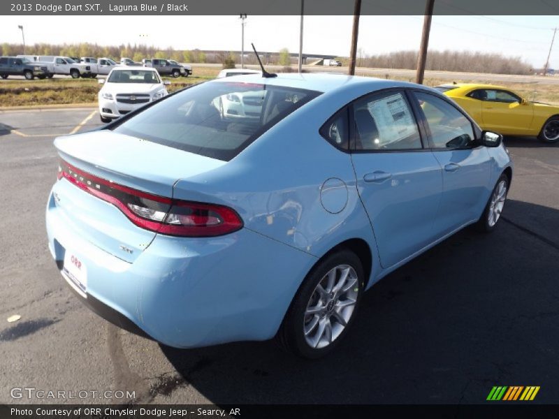Laguna Blue / Black 2013 Dodge Dart SXT