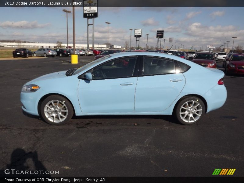 Laguna Blue / Black 2013 Dodge Dart SXT