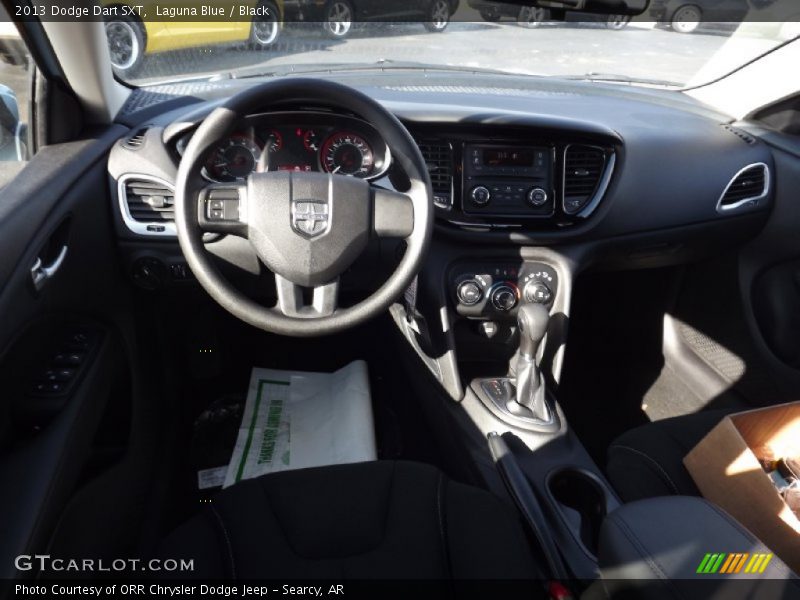 Laguna Blue / Black 2013 Dodge Dart SXT