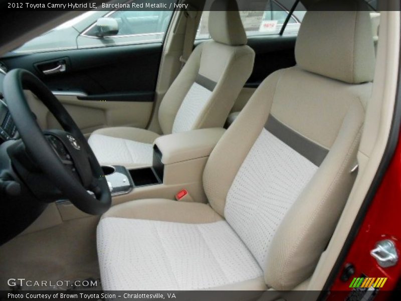 Front Seat of 2012 Camry Hybrid LE