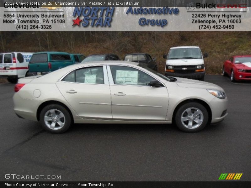 Champagne Silver Metallic / Jet Black/Titanium 2013 Chevrolet Malibu LS