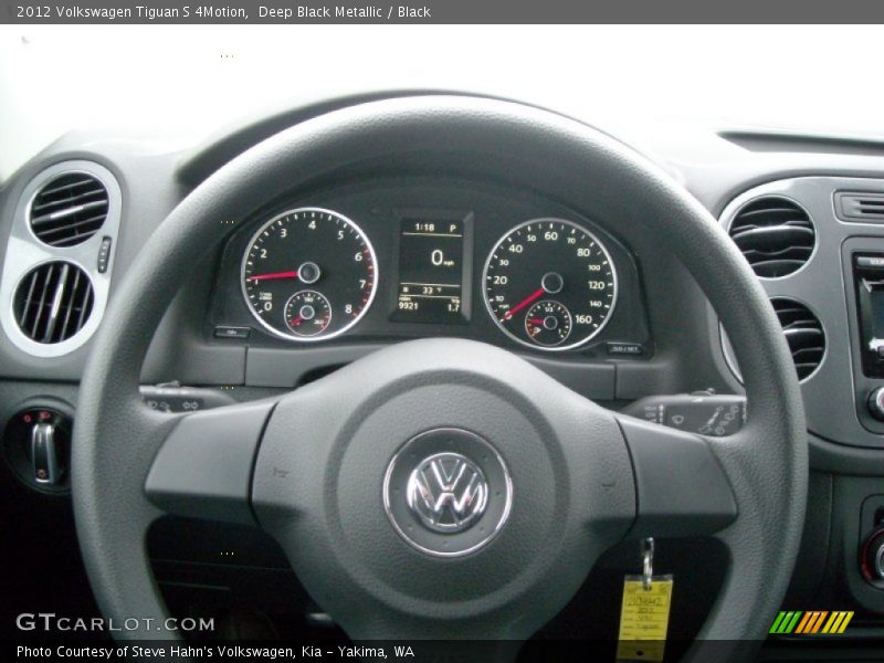 Deep Black Metallic / Black 2012 Volkswagen Tiguan S 4Motion