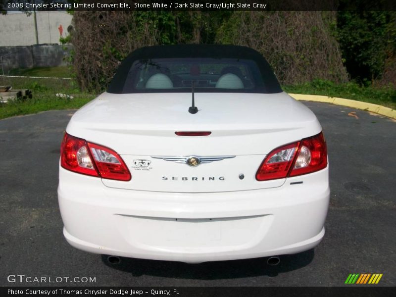Stone White / Dark Slate Gray/Light Slate Gray 2008 Chrysler Sebring Limited Convertible