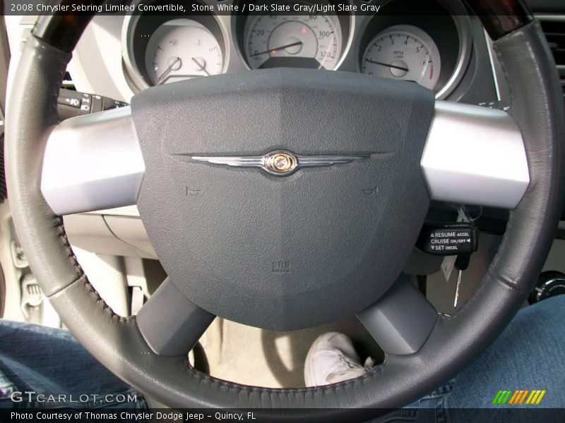 Stone White / Dark Slate Gray/Light Slate Gray 2008 Chrysler Sebring Limited Convertible