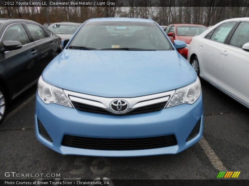 Clearwater Blue Metallic / Light Gray 2012 Toyota Camry LE