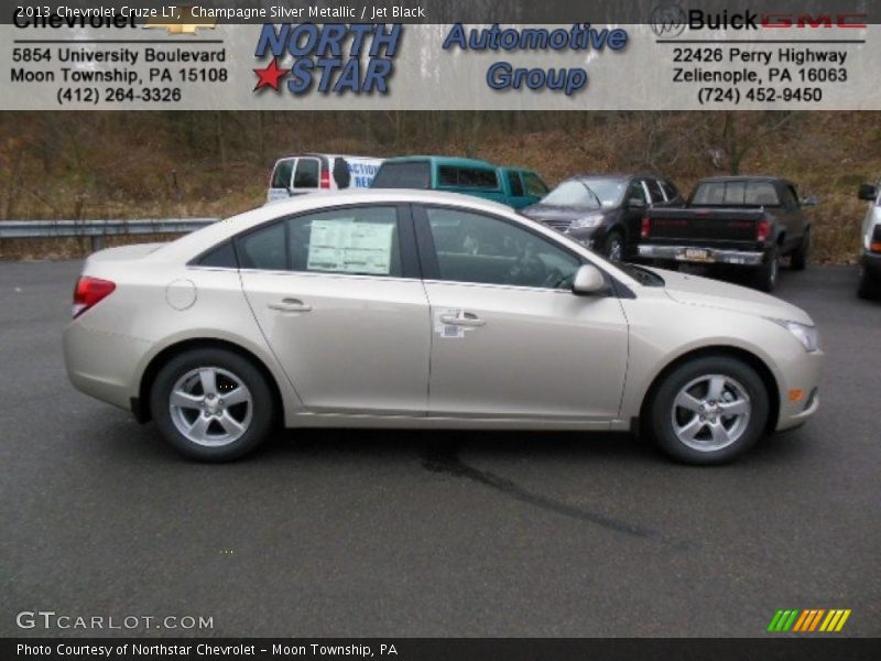 Champagne Silver Metallic / Jet Black 2013 Chevrolet Cruze LT