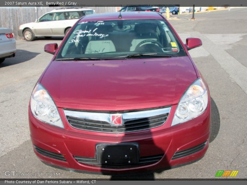 Berry Red / Gray 2007 Saturn Aura XE