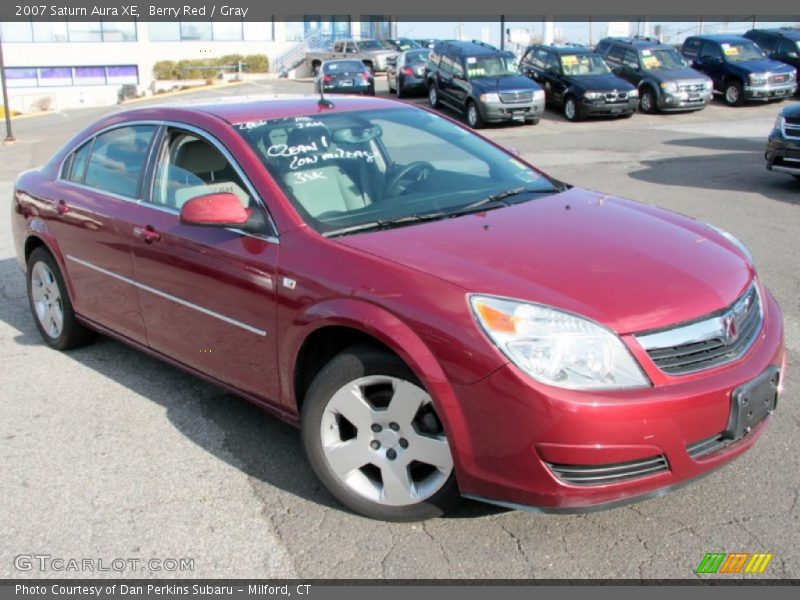 Berry Red / Gray 2007 Saturn Aura XE