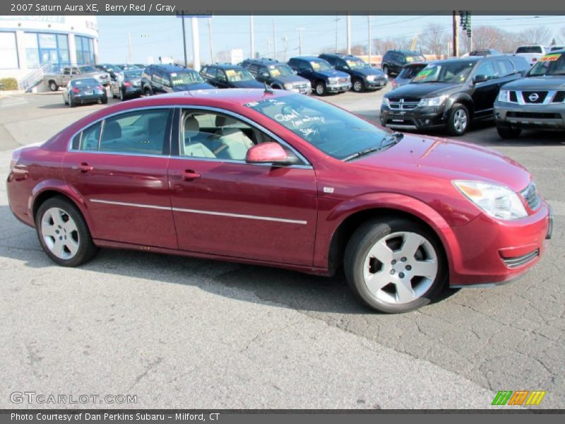 Berry Red / Gray 2007 Saturn Aura XE