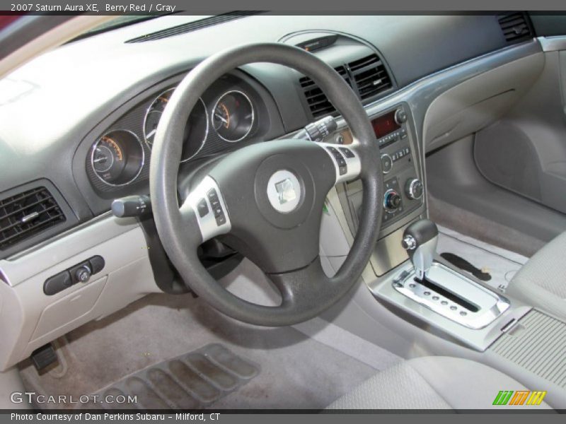 Berry Red / Gray 2007 Saturn Aura XE