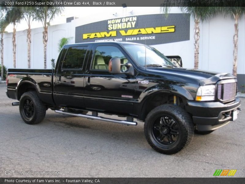 Black / Black 2003 Ford F250 Super Duty FX4 Crew Cab 4x4