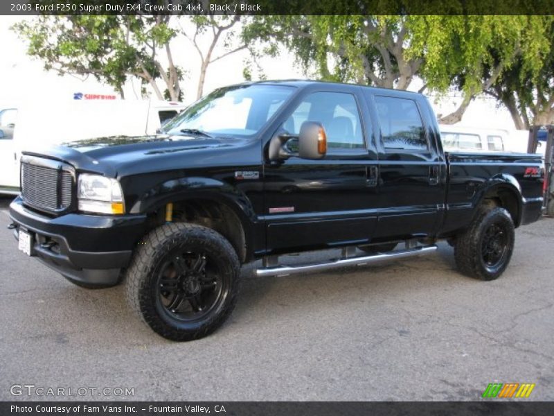 Black / Black 2003 Ford F250 Super Duty FX4 Crew Cab 4x4