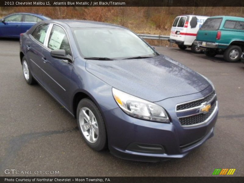 Atlantis Blue Metallic / Jet Black/Titanium 2013 Chevrolet Malibu LS
