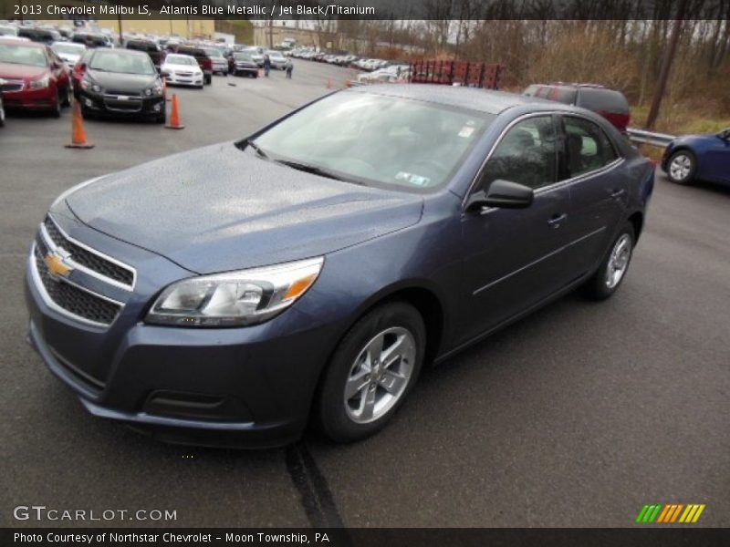 Atlantis Blue Metallic / Jet Black/Titanium 2013 Chevrolet Malibu LS