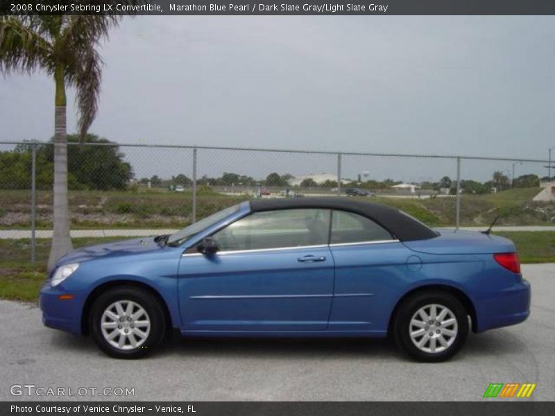 Marathon Blue Pearl / Dark Slate Gray/Light Slate Gray 2008 Chrysler Sebring LX Convertible