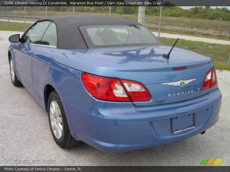 Marathon Blue Pearl / Dark Slate Gray/Light Slate Gray 2008 Chrysler Sebring LX Convertible