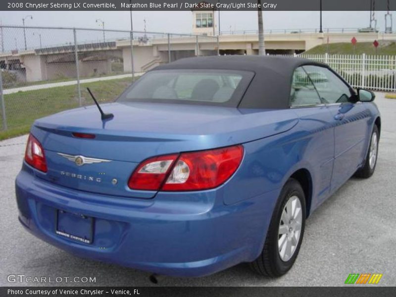 Marathon Blue Pearl / Dark Slate Gray/Light Slate Gray 2008 Chrysler Sebring LX Convertible