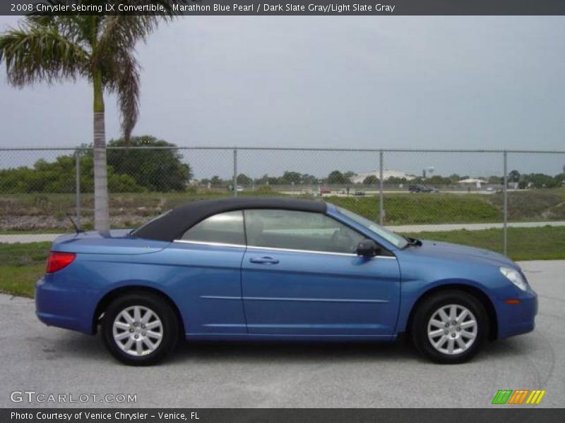 Marathon Blue Pearl / Dark Slate Gray/Light Slate Gray 2008 Chrysler Sebring LX Convertible