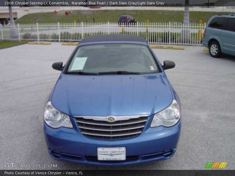Marathon Blue Pearl / Dark Slate Gray/Light Slate Gray 2008 Chrysler Sebring LX Convertible