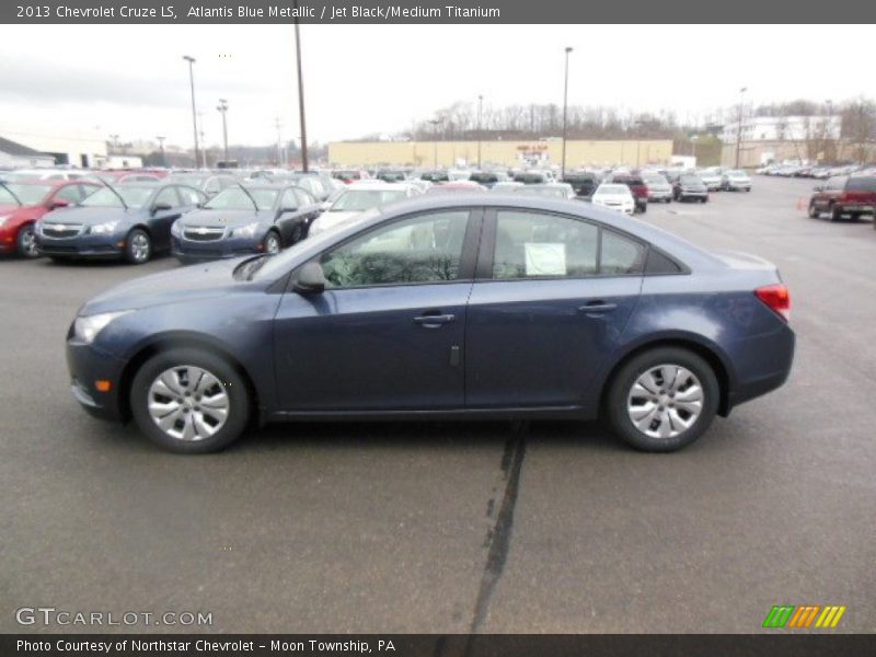 Atlantis Blue Metallic / Jet Black/Medium Titanium 2013 Chevrolet Cruze LS