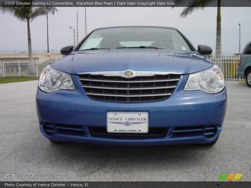 Marathon Blue Pearl / Dark Slate Gray/Light Slate Gray 2008 Chrysler Sebring LX Convertible