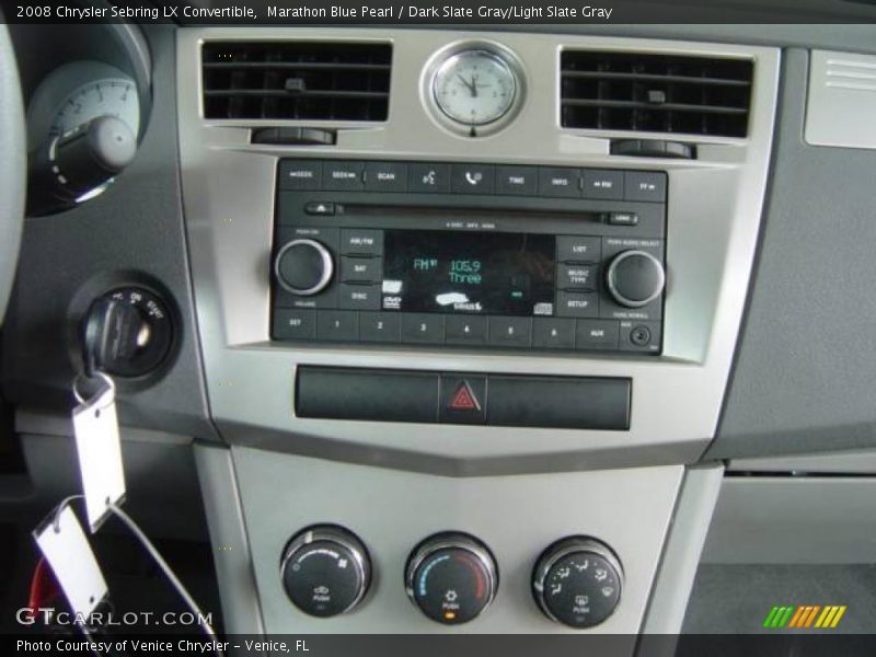 Marathon Blue Pearl / Dark Slate Gray/Light Slate Gray 2008 Chrysler Sebring LX Convertible