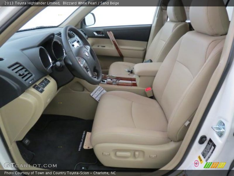Blizzard White Pearl / Sand Beige 2013 Toyota Highlander Limited