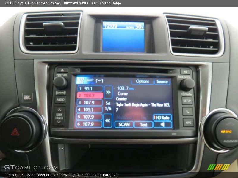 Blizzard White Pearl / Sand Beige 2013 Toyota Highlander Limited