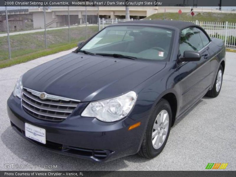 Modern Blue Pearl / Dark Slate Gray/Light Slate Gray 2008 Chrysler Sebring LX Convertible