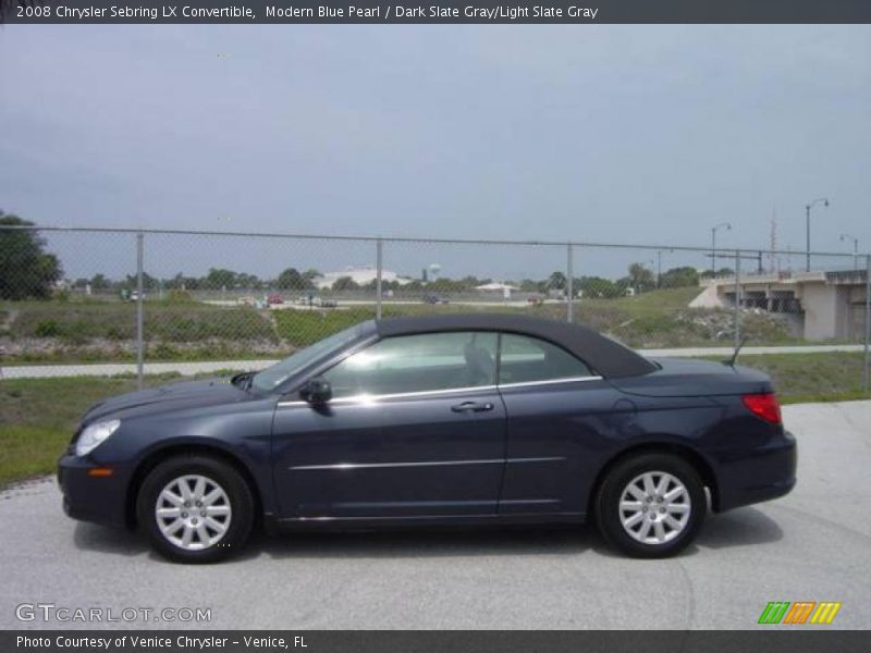 Modern Blue Pearl / Dark Slate Gray/Light Slate Gray 2008 Chrysler Sebring LX Convertible