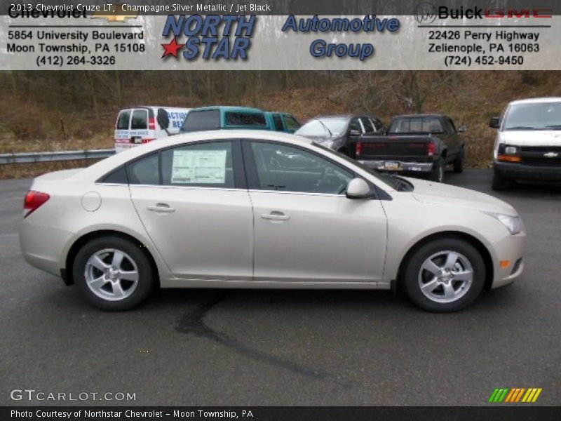 Champagne Silver Metallic / Jet Black 2013 Chevrolet Cruze LT
