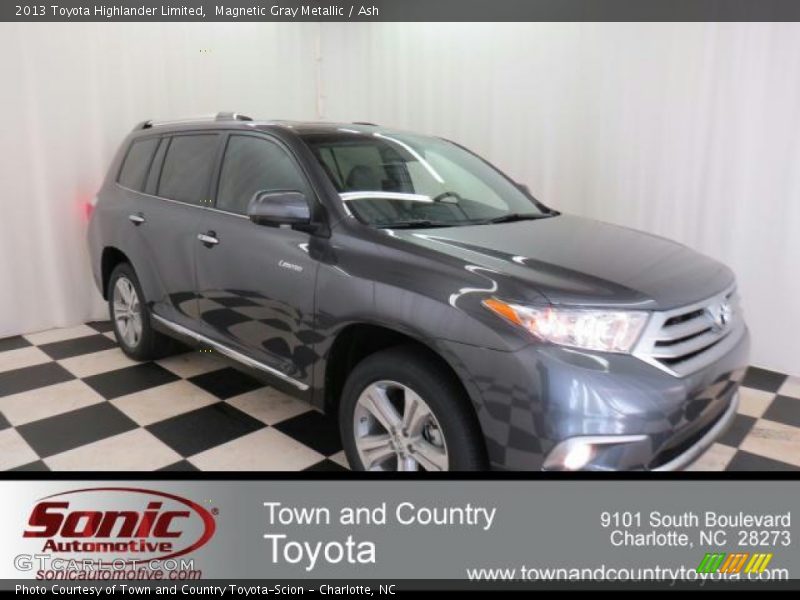 Magnetic Gray Metallic / Ash 2013 Toyota Highlander Limited