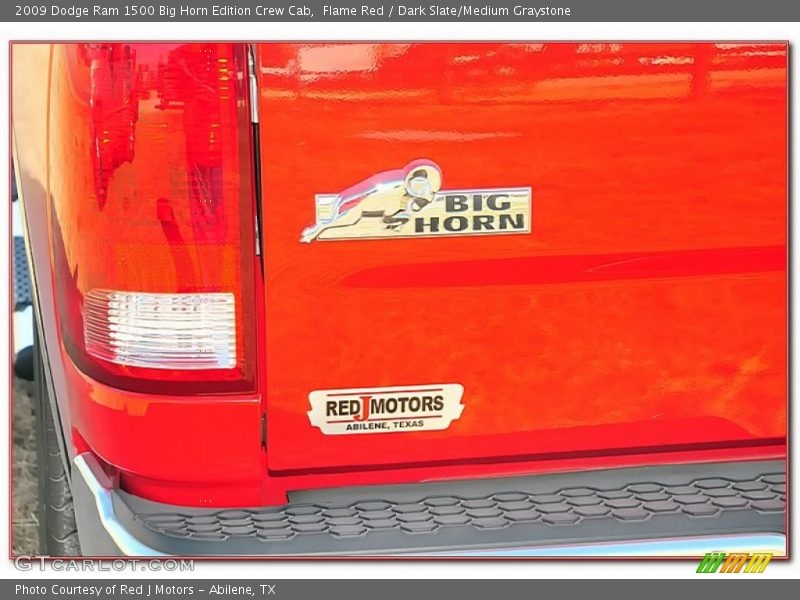 Flame Red / Dark Slate/Medium Graystone 2009 Dodge Ram 1500 Big Horn Edition Crew Cab