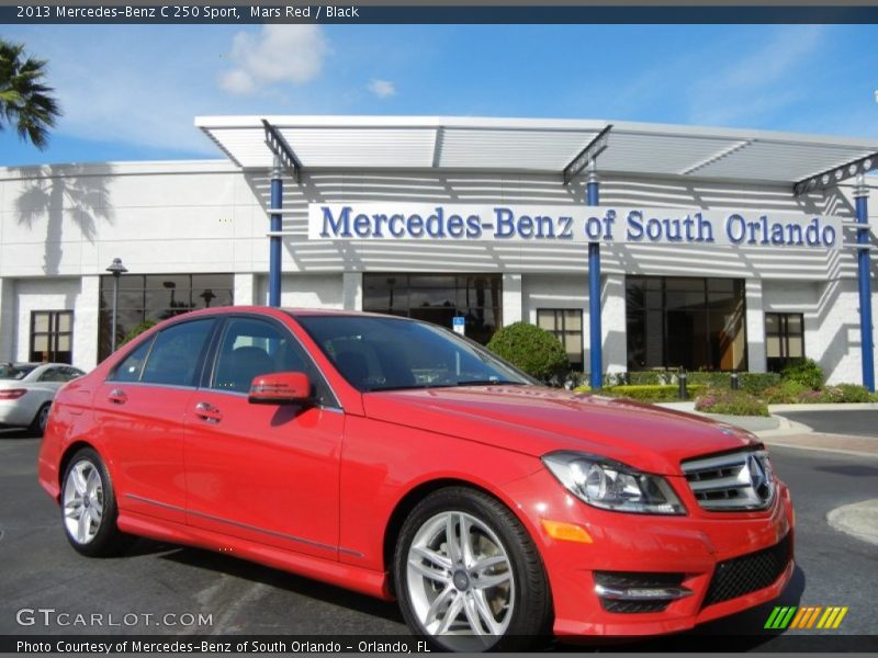 Mars Red / Black 2013 Mercedes-Benz C 250 Sport