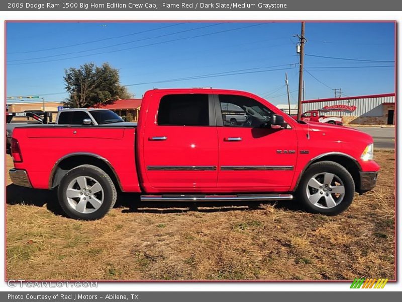 Flame Red / Dark Slate/Medium Graystone 2009 Dodge Ram 1500 Big Horn Edition Crew Cab