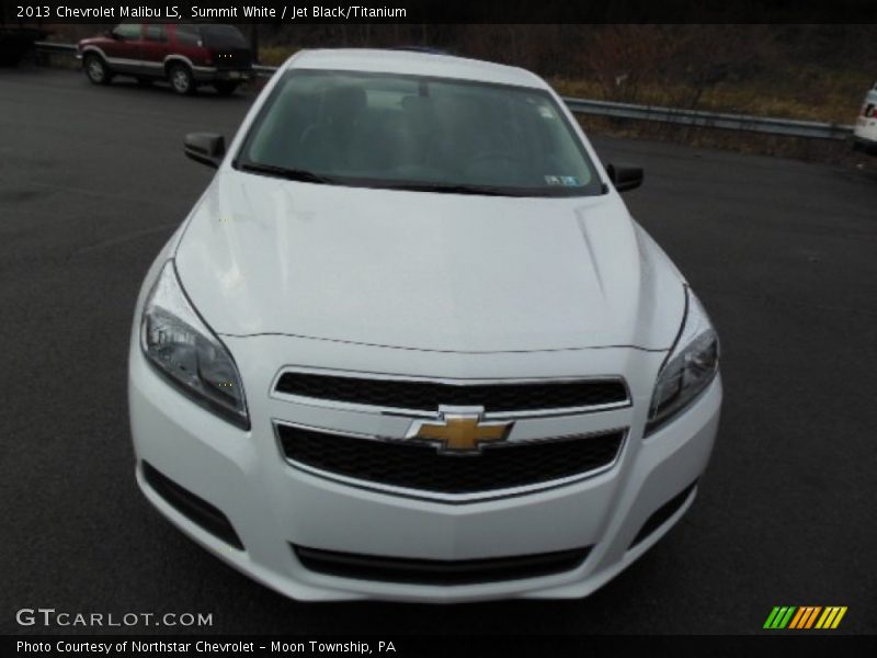 Summit White / Jet Black/Titanium 2013 Chevrolet Malibu LS