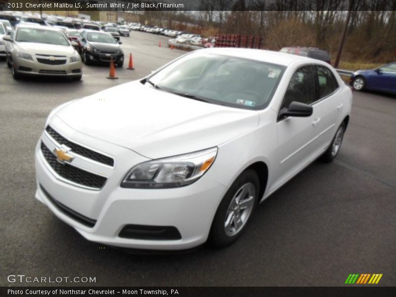 Summit White / Jet Black/Titanium 2013 Chevrolet Malibu LS