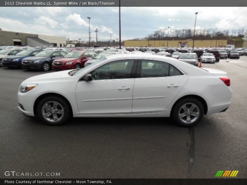 Summit White / Jet Black/Titanium 2013 Chevrolet Malibu LS