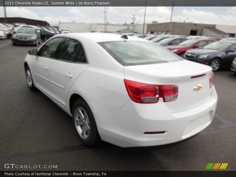 Summit White / Jet Black/Titanium 2013 Chevrolet Malibu LS