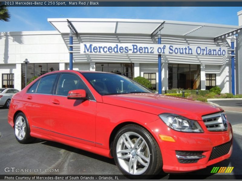 Mars Red / Black 2013 Mercedes-Benz C 250 Sport