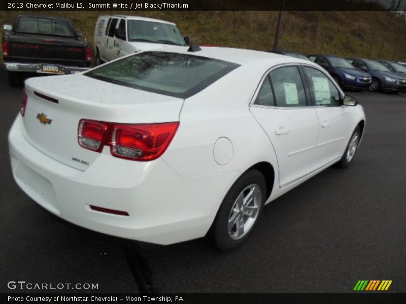 Summit White / Jet Black/Titanium 2013 Chevrolet Malibu LS