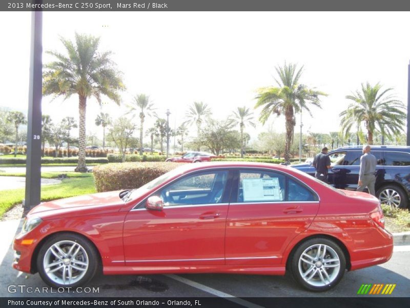 Mars Red / Black 2013 Mercedes-Benz C 250 Sport