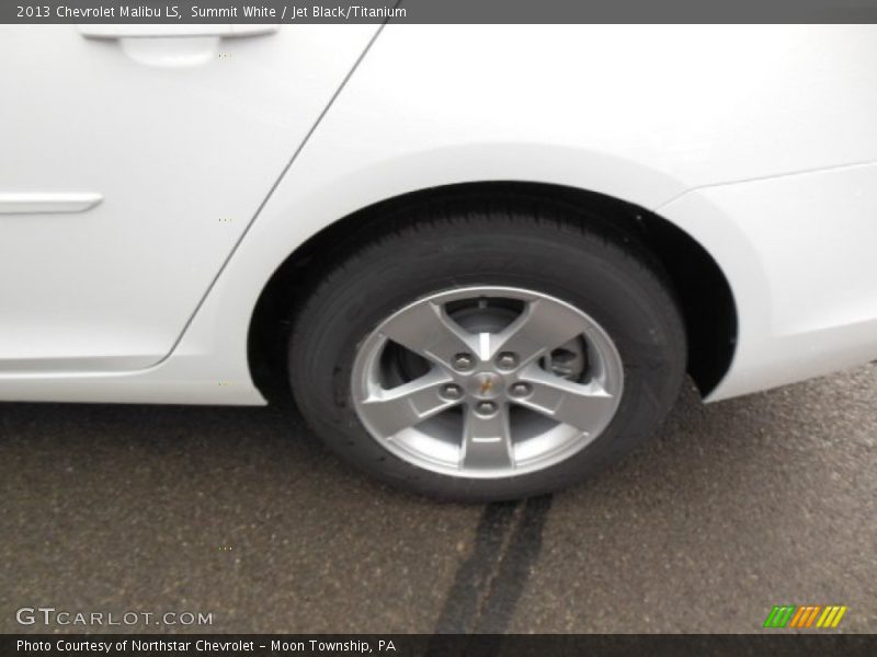 Summit White / Jet Black/Titanium 2013 Chevrolet Malibu LS