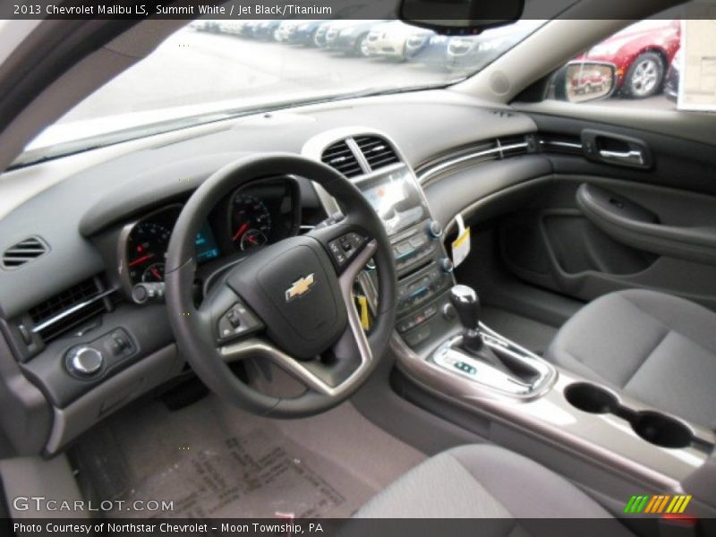 Summit White / Jet Black/Titanium 2013 Chevrolet Malibu LS