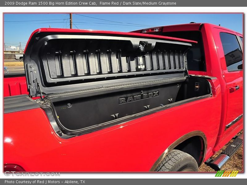 Flame Red / Dark Slate/Medium Graystone 2009 Dodge Ram 1500 Big Horn Edition Crew Cab