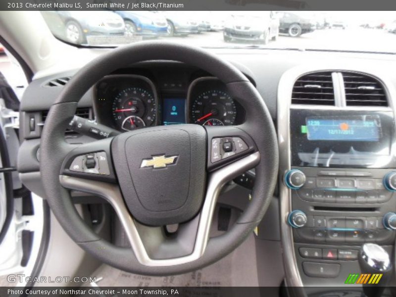 Summit White / Jet Black/Titanium 2013 Chevrolet Malibu LS