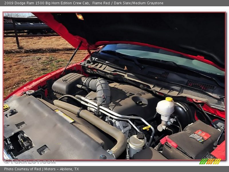Flame Red / Dark Slate/Medium Graystone 2009 Dodge Ram 1500 Big Horn Edition Crew Cab