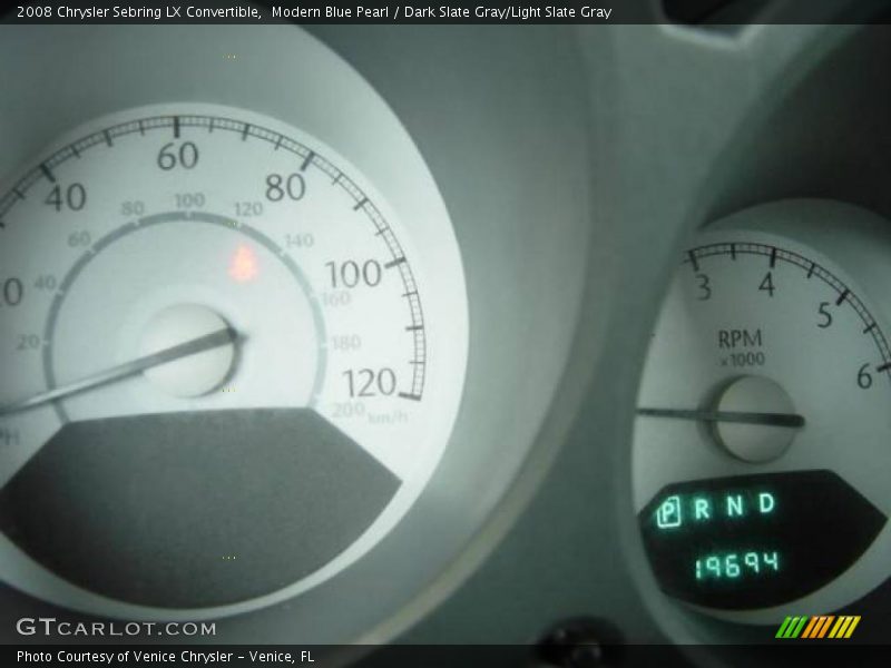 Modern Blue Pearl / Dark Slate Gray/Light Slate Gray 2008 Chrysler Sebring LX Convertible