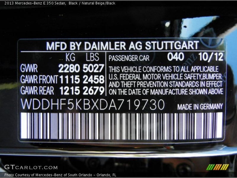 Black / Natural Beige/Black 2013 Mercedes-Benz E 350 Sedan